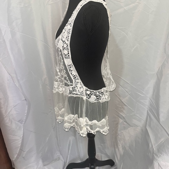 Crochet Lace Beach coverup or tank top - Picture 2 of 4